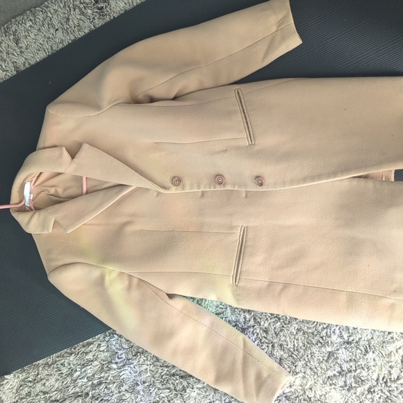 Camel structured pea coat sz medium - Picture 4 of 6